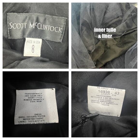 Vintage Formal Dress HOCO Whimsigoth Goth Women's 8 Dark Fairy Vamp Witchcore - Picture 4 of 6